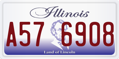 IL license plate A576908