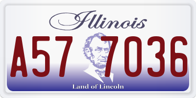 IL license plate A577036