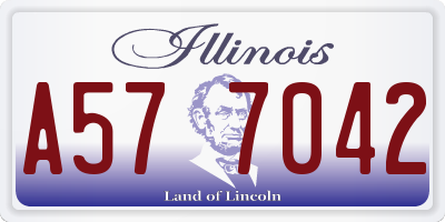 IL license plate A577042
