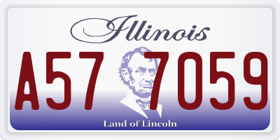 IL license plate A577059
