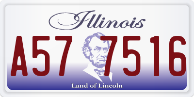 IL license plate A577516