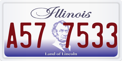 IL license plate A577533