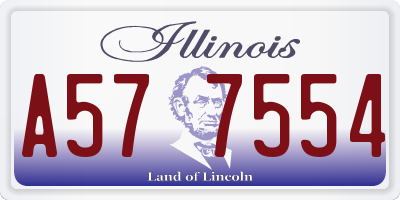 IL license plate A577554