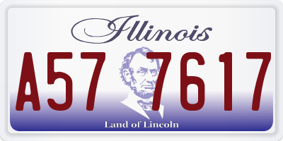 IL license plate A577617