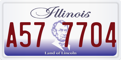 IL license plate A577704