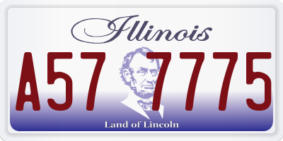 IL license plate A577775
