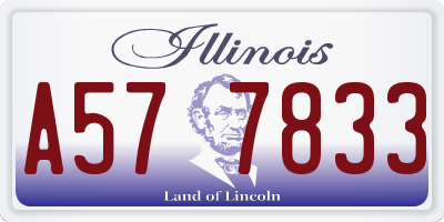 IL license plate A577833