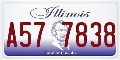 IL license plate A577838