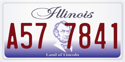 IL license plate A577841