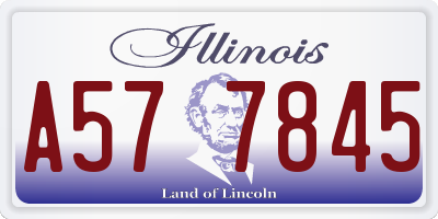 IL license plate A577845