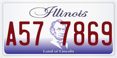 IL license plate A577869