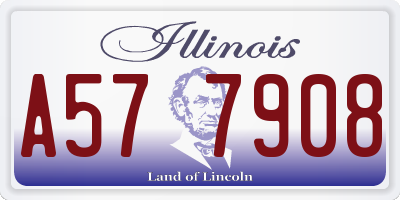 IL license plate A577908