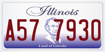 IL license plate A577930