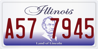 IL license plate A577945