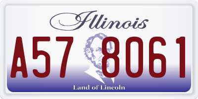 IL license plate A578061