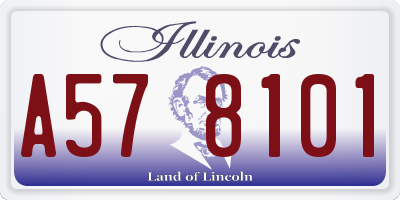 IL license plate A578101