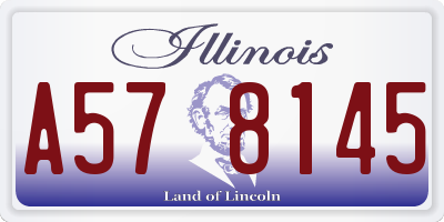 IL license plate A578145