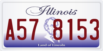 IL license plate A578153