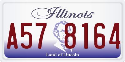IL license plate A578164