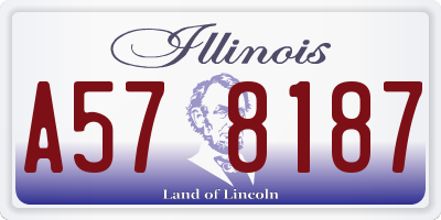 IL license plate A578187