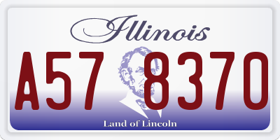 IL license plate A578370