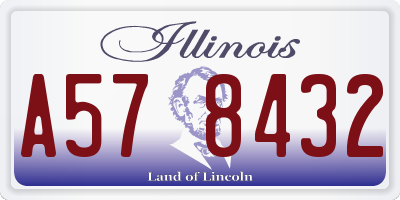 IL license plate A578432