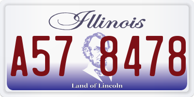 IL license plate A578478