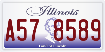 IL license plate A578589