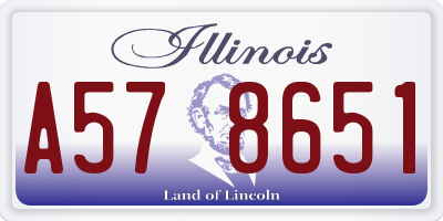 IL license plate A578651