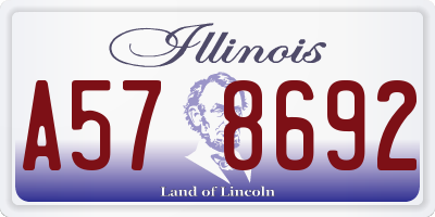 IL license plate A578692