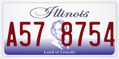 IL license plate A578754