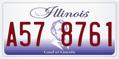 IL license plate A578761