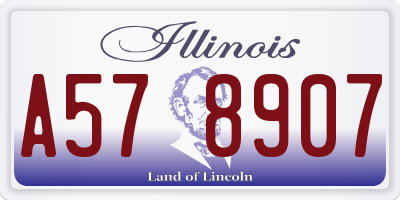 IL license plate A578907