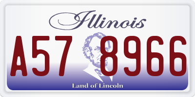 IL license plate A578966