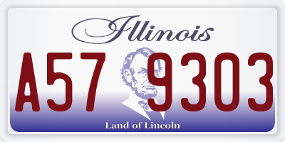 IL license plate A579303
