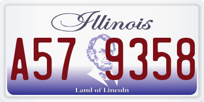 IL license plate A579358