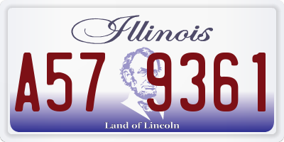 IL license plate A579361