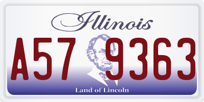 IL license plate A579363