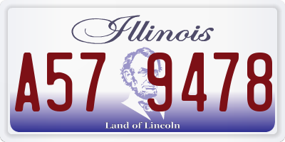 IL license plate A579478