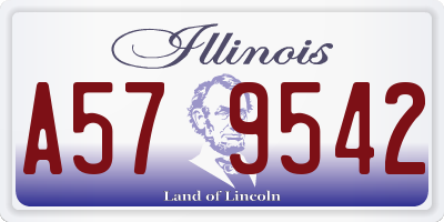 IL license plate A579542