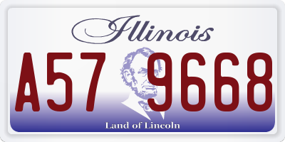 IL license plate A579668