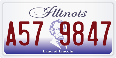 IL license plate A579847