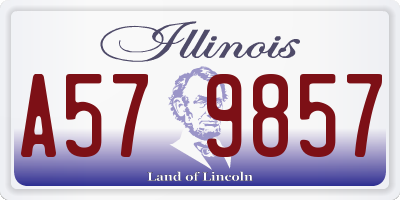 IL license plate A579857