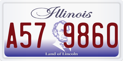 IL license plate A579860