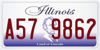 IL license plate A579862