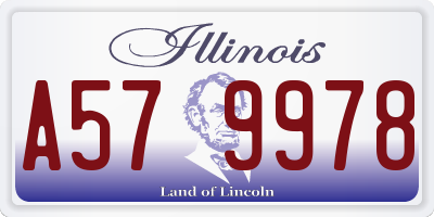 IL license plate A579978