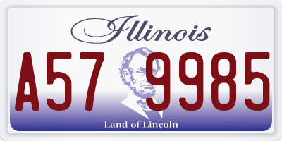 IL license plate A579985