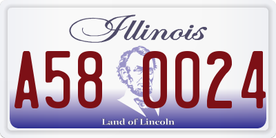 IL license plate A580024