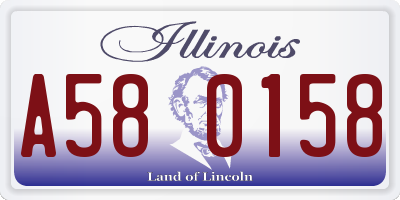 IL license plate A580158