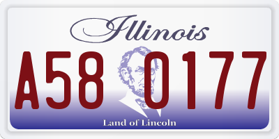 IL license plate A580177